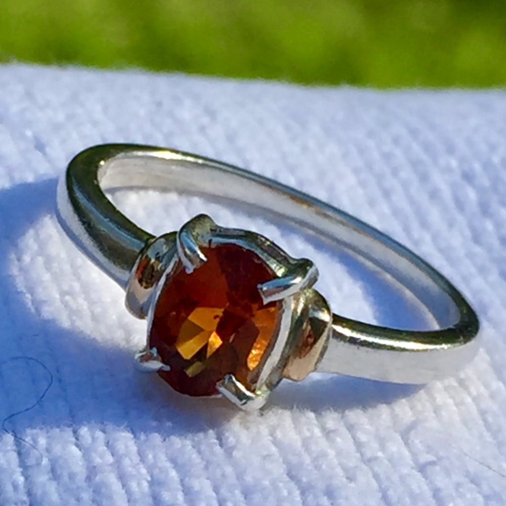 Spessartite/Mandarin Garnet Ring - Sz 8
